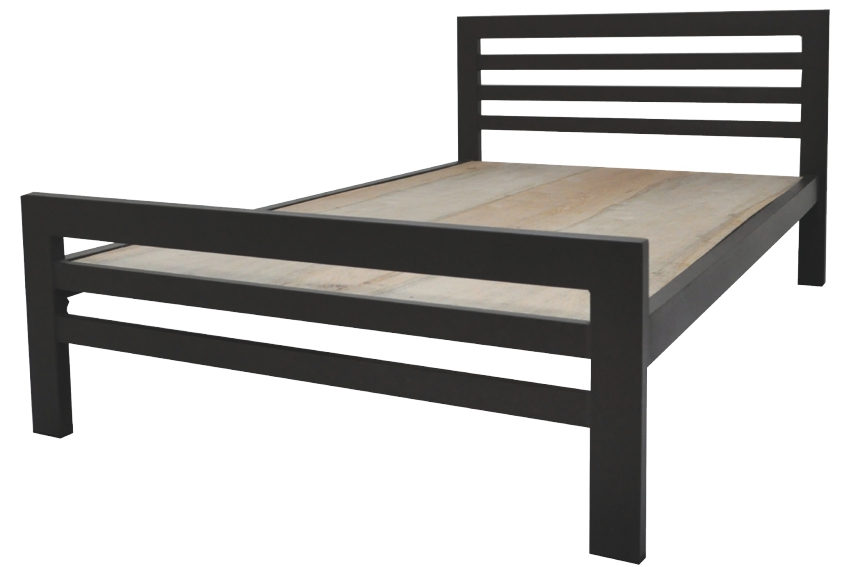 เตียงเหล็ก พื้นไม้